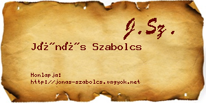 Jónás Szabolcs névjegykártya