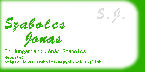 szabolcs jonas business card